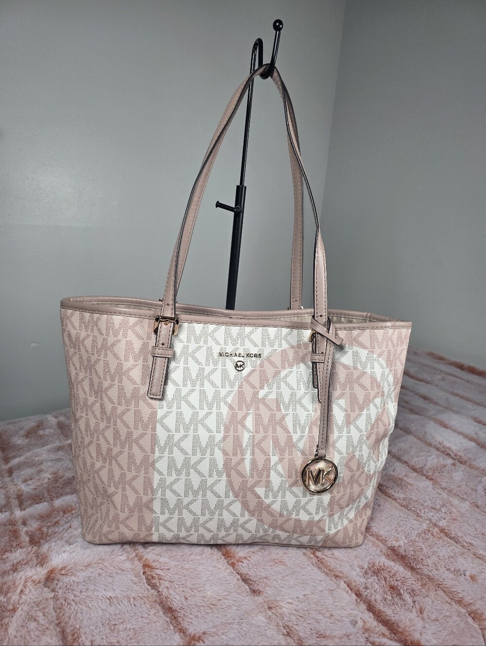 Michael Kors Jet Set Two-Tone Logo Tote